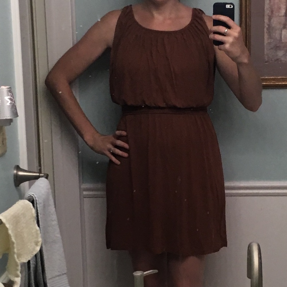 Caramel colored summer dress